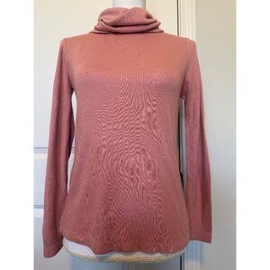 Ego Womens Pink Turtleneck Long Sleeve Top Size Med Vtg